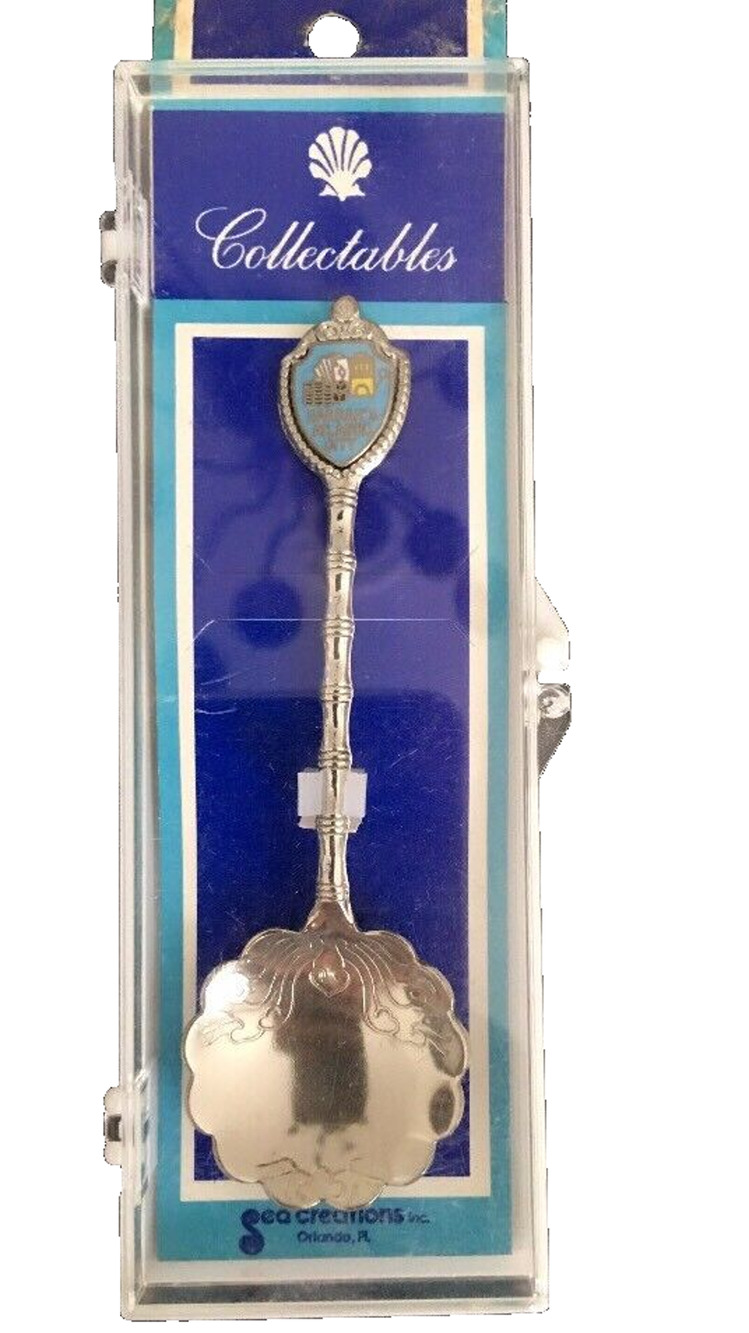 Vintage Collectors Spoon New Harrah's Atlantic City Sea Creations 4.5"h Casino